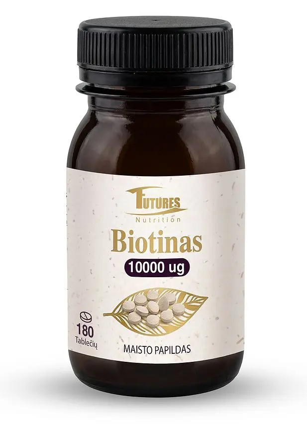 Biotinas 10000 µg, 180 tablečių