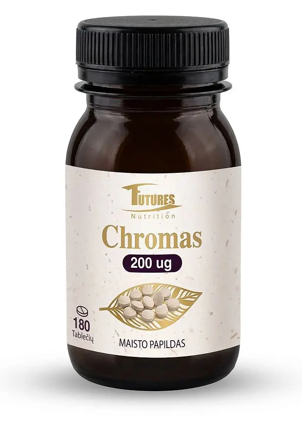 Chromas (chromo pikolinatas) 200 µg, 180 tablečių