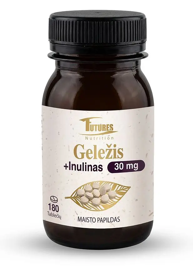 Geležis + Inulinas 30 mg, 180 tablečių