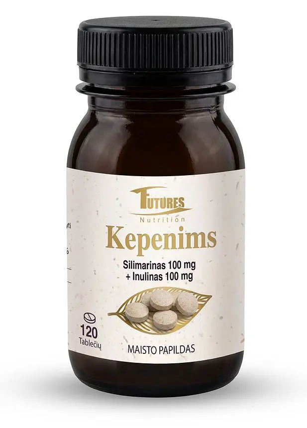 Kepenims — silimarinas + inulinas, 120 tablečių