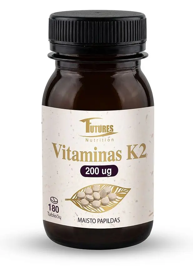 Vitaminas K2 (menachinonas-7) 200 µg, 180 tablečių